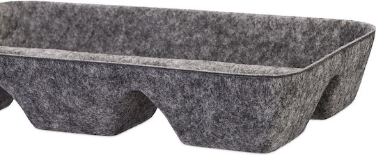 Desk Drawer Organizer Gray Made Fabric 5.5 X 29.5 X 19 Cm