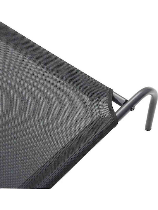 vidaXL Υπερυψωμένο Κρεβάτι Σκύλου Μαύρο 150x90εκ.