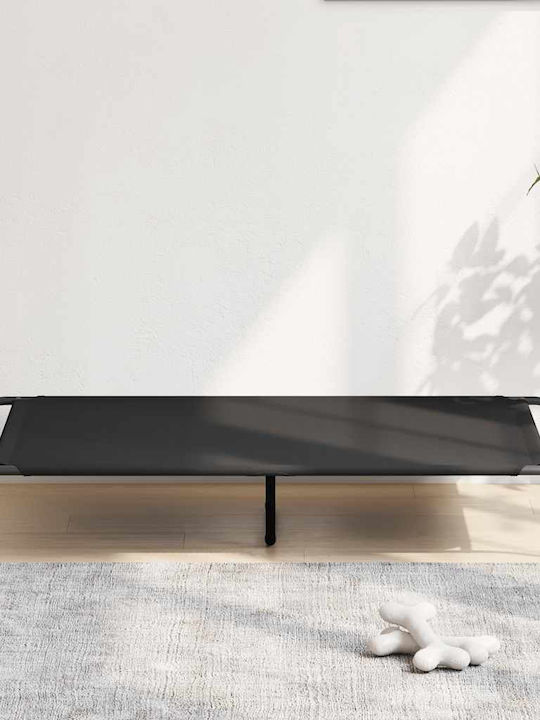 vidaXL Elevated Dog Bed Black 130x80cm