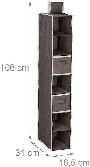 Relaxdays Husă Textilă De Depozitare Pentru Pantofi Atârnătoare În Culoare Bej 106x16.5x31cm