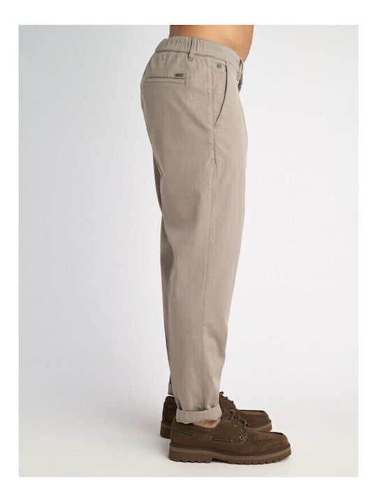 Culton Trousers Chino Elastic in Tapered Line Grey Light