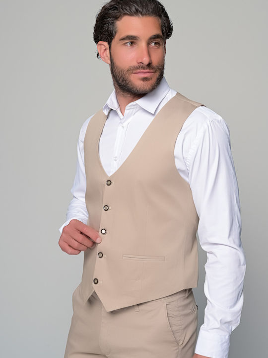 Summer Breeze Men's Vest Slim Fit Beige