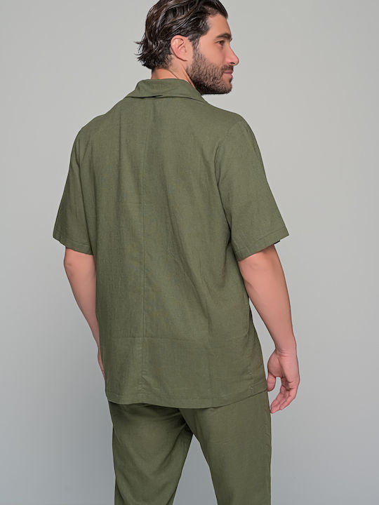 Caviar Hose in Entspannter Passform Khaki
