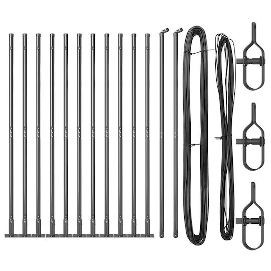 vidaXL Garden Fencing Material 1pcs Gray