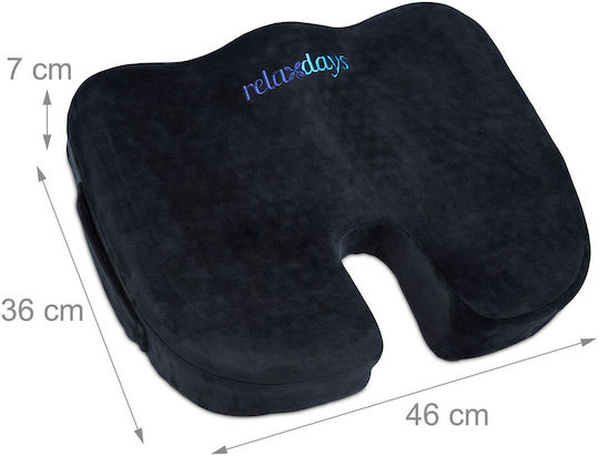 Relaxdays Μαξιλάρι Κόκκυγα με Memory Foam σε Μαύρο χρώμα 10032612