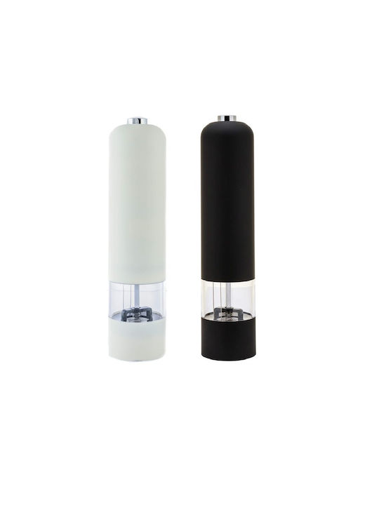 Relaxdays Set Electric Râșnițe Condimente din Plastic în Culoare Alb 5cm 2buc