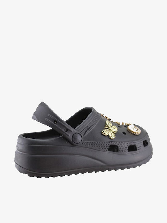 Sabino Damen Clogs Schwarz