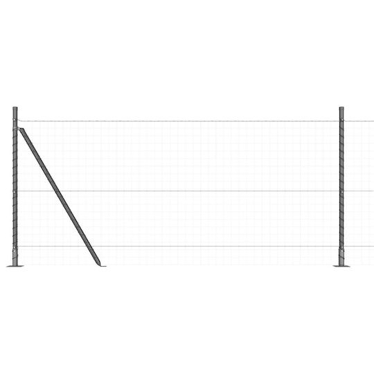 vidaXL Draht für Gartenzaun aus Kunststoff 3.2x3.2x90cm 1Stück Gray