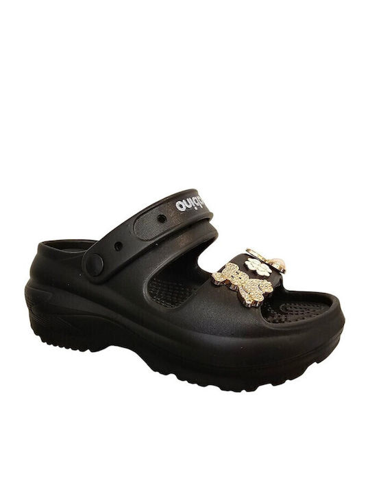 Sabino Damen Plateausandale G E 447-z Schwarz Sabino