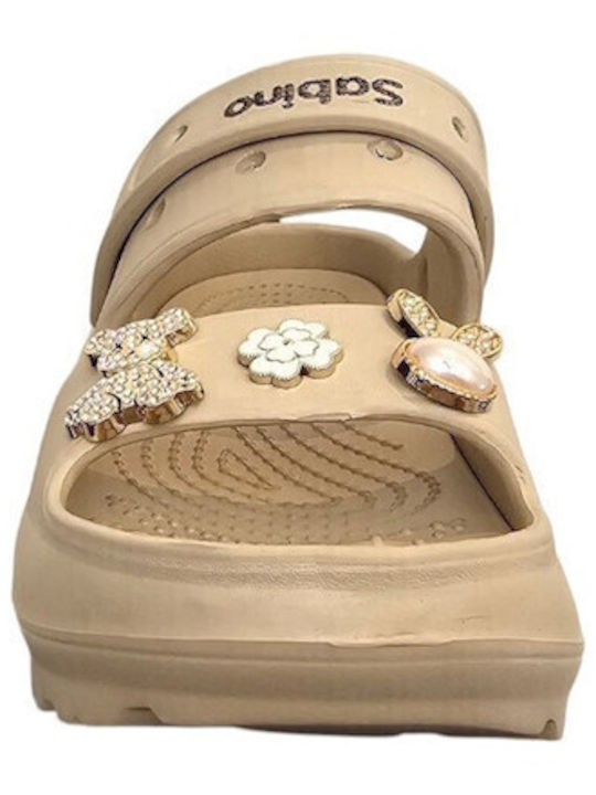 Sabino Πεδιλο Γυναικειο Πλατφορμα Γ E 447-z Beige Sabino