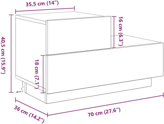 Ξύλινο 70x36x40.5cm Ξύλινο 70x36x40.5cm