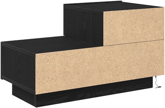 Bedside Table Made of Solid Wood Black Oak 70x36x40.5cm