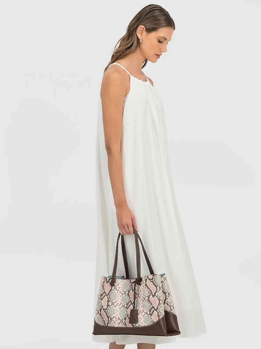 Snake Women's Bag Shoulder Beige