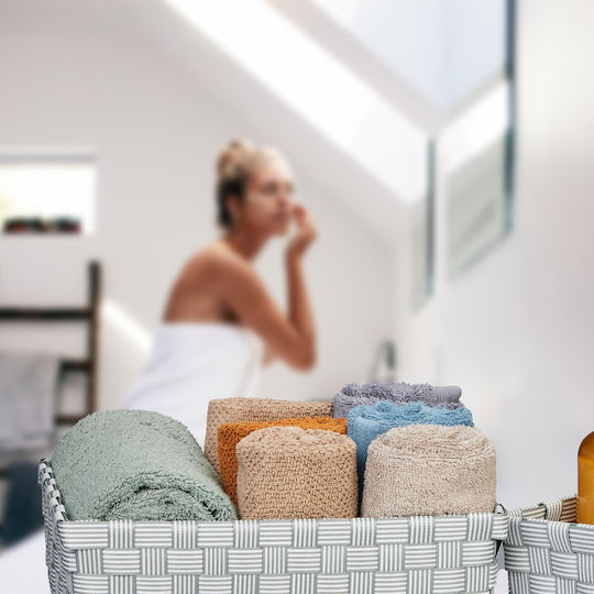 Relaxdays Пластмаса Кутия за съхранение с капак Сив 3бр