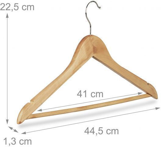 Relaxdays Kleiderbügel Beige 48Stück