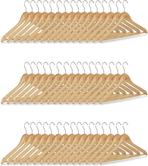 Relaxdays Kleiderbügel Beige 48Stück