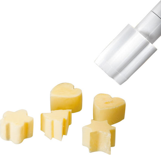 Set 6 Cake Molds Ejector Ibili Stainless Steel Plastic 7-10 Cm White