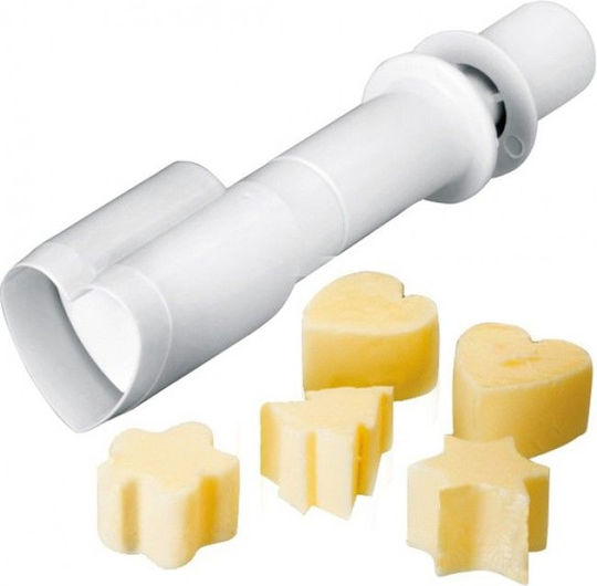 Set 6 Cake Molds Ejector Ibili Stainless Steel Plastic 7-10 Cm White