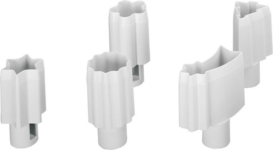 Set 6 Cake Molds Ejector Ibili Stainless Steel Plastic 7-10 Cm White