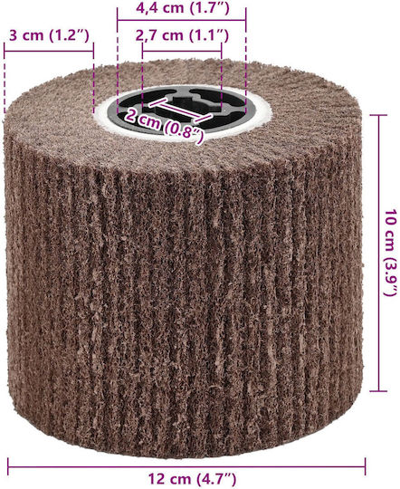 vidaXL Sanding Roll 120mmx0m Set 3pcs