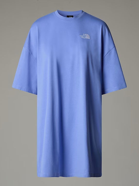 Summer Mini Athletic T-Shirt Short Sleeve Blue Dress