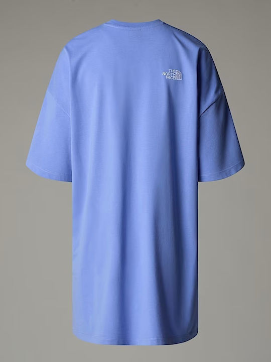 Summer Mini Athletic T-Shirt Short Sleeve Blue Dress