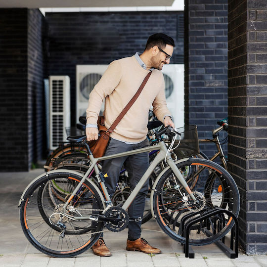 Suport biciclete 6 biciclete 27 x 163,5 x 33 cm Relaxdays negru