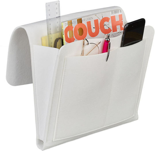 Organizator telecomenzi canapea Relaxdays alb 26 x 28 x 5 cm