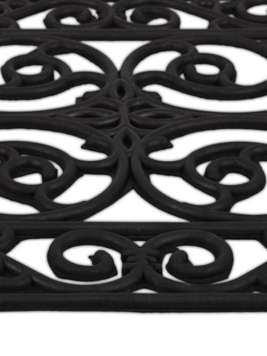 Relaxdays Covor de Intrare Antiderapant din Cauciuc Negru 60x40buc Grosime 5mm