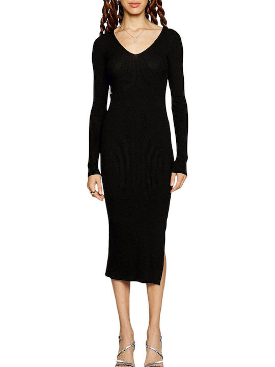 Life Midi Dress Knitted Black