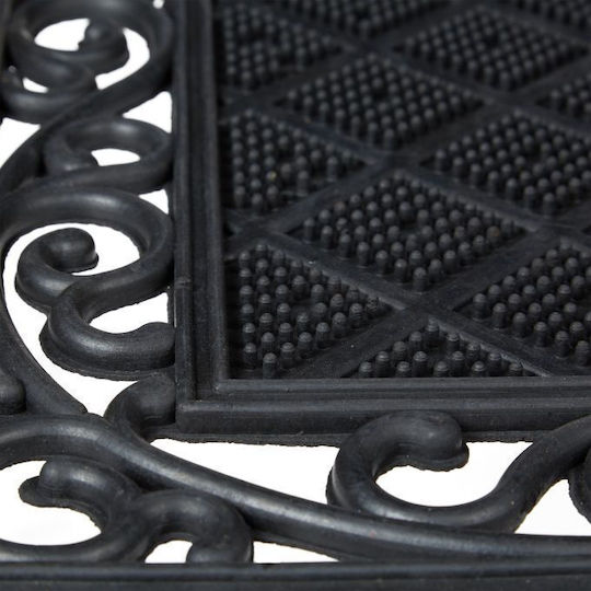 Relaxdays Entrance Mat Anti-slip made of Rubber Black 75x45cm Thickness 10mm