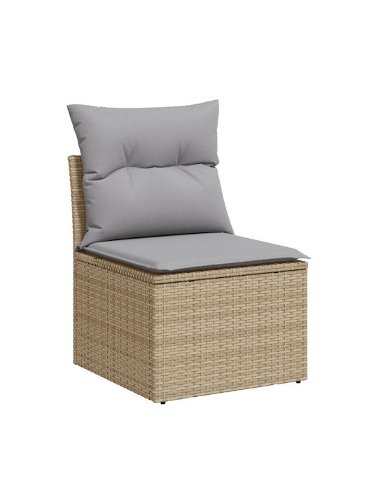 Wohnzimmer Ecksofa Außenbereich Rattan mit Kissen 55x62x69cm