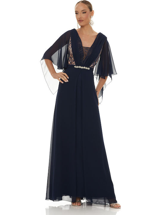 Summer Maxi Dress for Wedding / Baptism Blue