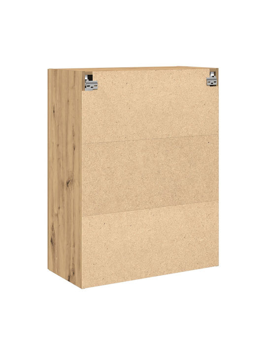 Висулка Витрина за хол от ПДЧ със Стъкло Artisan Oak 69.5x34x90см