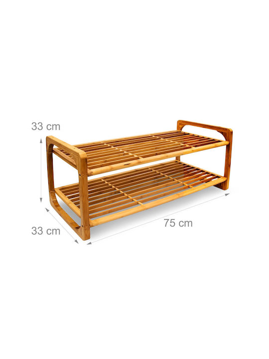 Schuhschrank aus Bambus 75x33x33cm