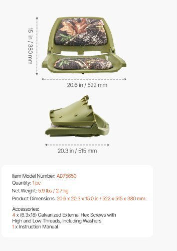 Vevor Boat Seat