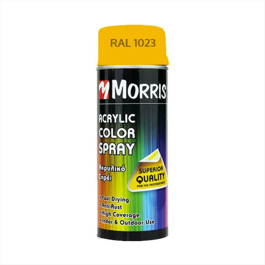 Benman Спрей Боядисване Acrylic с Блестящ Ефект Жълт трафик RAL 1023 400мл