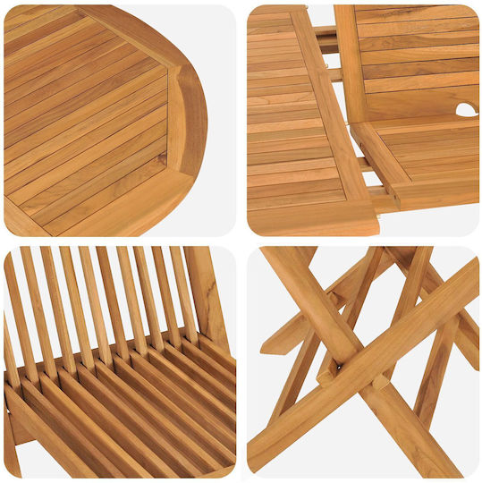 Outdoor Dining Set 7 Pieces Brown