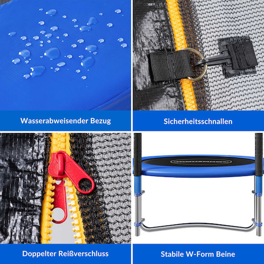 Monzana Trampolin Draußen Durchmesser 183cm mit Netz & Leiter