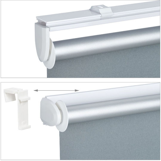 Relaxdays Roller Blinds Partial Blackout Gray W70xH220cm