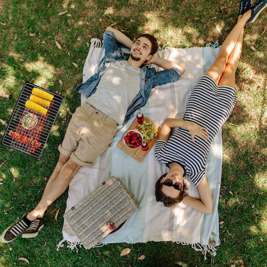 Grătar pliabil portabil design modern 30 x 45,5 x 30 cm Relaxdays
