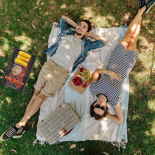 Grătar pliabil portabil design modern 30 x 45,5 x 30 cm Relaxdays