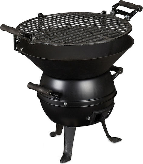 Gusseisen-Grill 40x45x36 cm Höhenverstellbar Relaxdays
