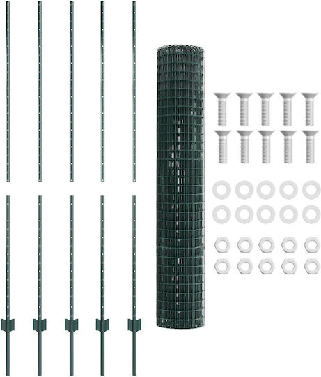 vidaXL Plasă de sârmă Module Verde 1.6x10m
