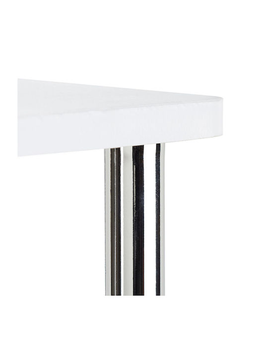 Rectangular Măsuță auxiliară Din lemn cu Roți White L41.5xW40xH40cm.