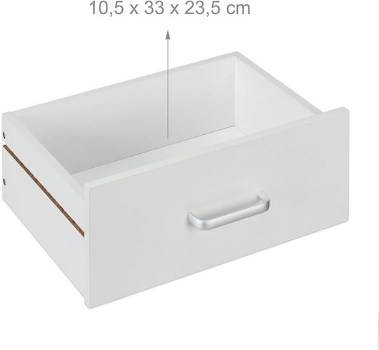 Wooden Bedside Table White 31x41.5x39cm