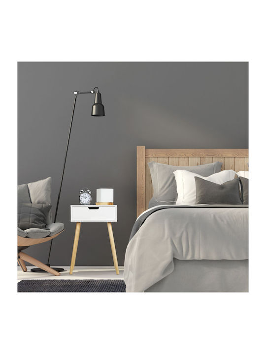 Noptieră Lemnoasă Alb 30x60x40cm