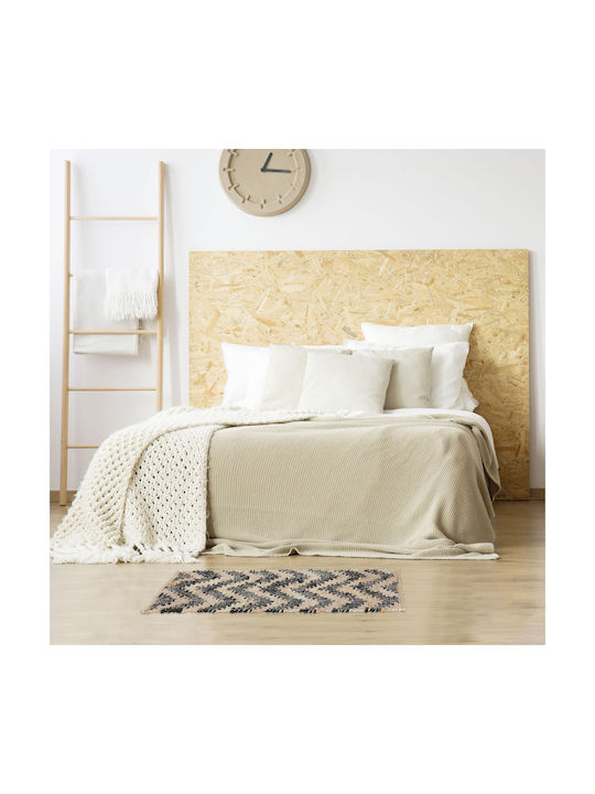 Relaxdays Antiderapant Covor Rectangular Bumbac Bej-negru