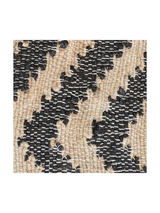 Relaxdays Antiderapant Covor Rectangular Bumbac Bej-negru