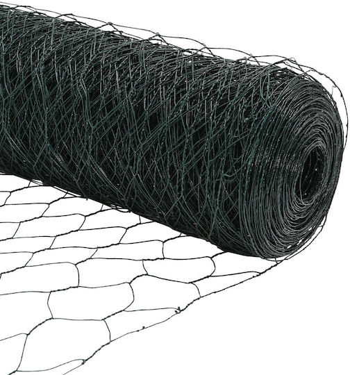 vidaXL Wire Fencing Galvanized with PVC Coating Green 1.4x10m